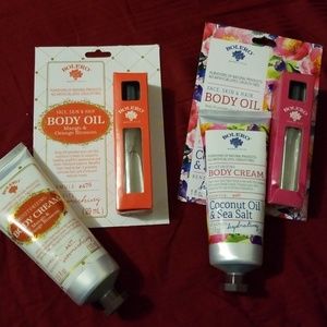 Bolero body oil and body cream